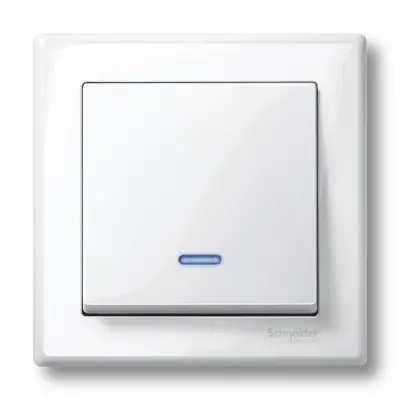 Schneider Electric - MTN436019 - Merten Sys-M Rocker Plate w/Window Plr W - 1