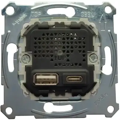 Schneider Electric - MTN4366-0110 - Merten Type A+C USB Charger Insert 2.4A - 1
