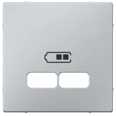 Schneider Electric - MTN4367-0460 - Merten Sys-M USB Charger Plate Aluminiu - 1