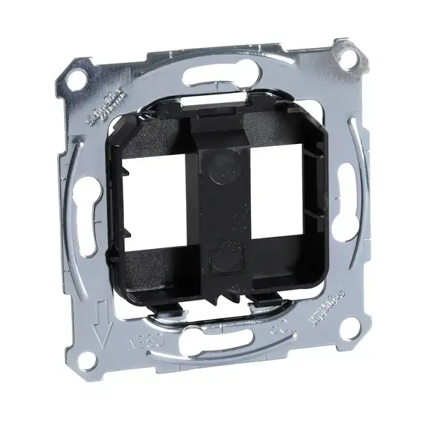 Schneider Electric - MTN4566-0003 - Merten Modular Jack Support Plate Black - 1