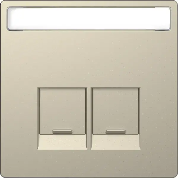 Schneider Electric - MTN4574-6033 - Mrtn D-Lf 2xRJ45 Plate w/Slide&Label Sh - 1