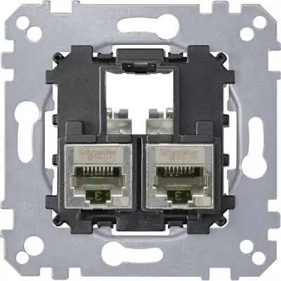 Schneider Electric - MTN4575-0012 - Merten SE 2xRJ45 Cat5e STP Conn. Insert - 1