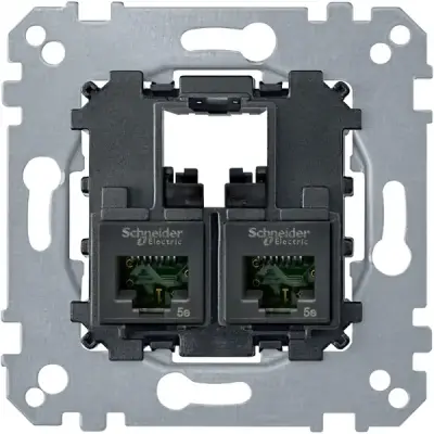 Schneider Electric - MTN4576-0002 - Merten SE 2xRJ45 Cat6 UTP Conn. Insert - 1
