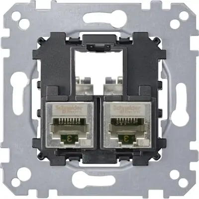Schneider Electric - MTN4576-0022 - Merten SE 2xRJ45 Cat6 STP Conn. Insert - 1