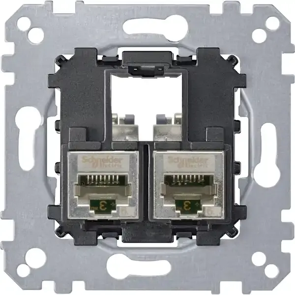 Schneider Electric - MTN4576-0022 - Merten SE 2xRJ45 Cat6 STP Conn. Insert - 1