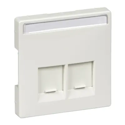 Schneider Electric - MTN466619 - Merten Sys-D SE 2xRJ45 Insrt Plt Plr Wht - 1