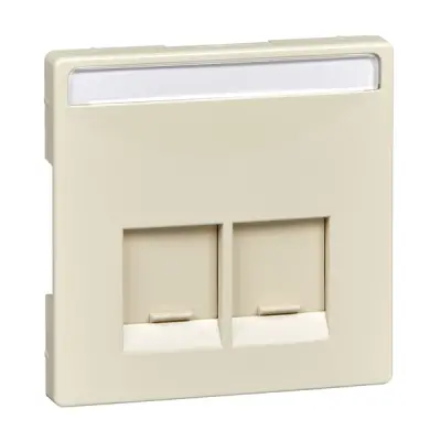 Schneider Electric - MTN466644 - Merten Sys-D SE 2xRJ45 Insrt Plate White - 1