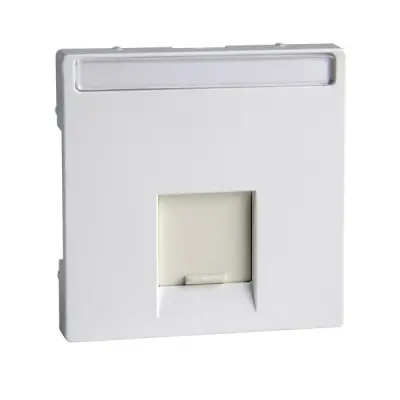 Schneider Electric - MTN469825 - Merten Sys-M SE 1xRJ45 Insrt Plt Act Wht - 1