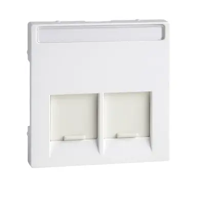 Schneider Electric - MTN469925 - Merten Sys-M SE 2xRJ45 Insrt Plt Act Wht - 1