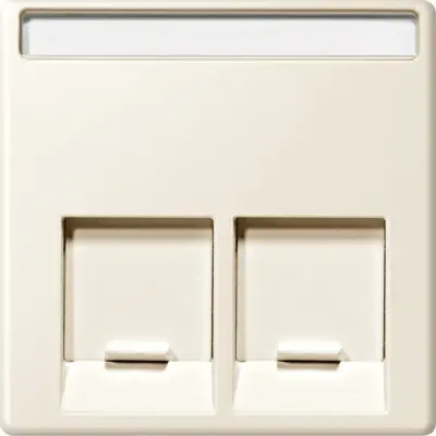 Schneider Electric - MTN469944 - Merten Sys-M SE 2xRJ45 Insrt Plate White - 1
