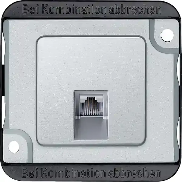 Schneider Electric - MTN470660 - Merten Anti-V. 1xRJ45 Cat6 Insert Alum - 1