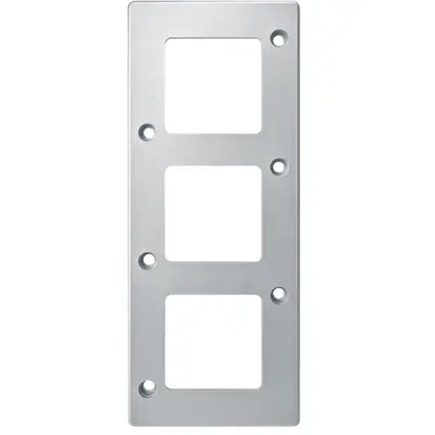 Schneider Electric - MTN480360 - Merten Anti-Vandalism 3g Frame Aluminium - 1