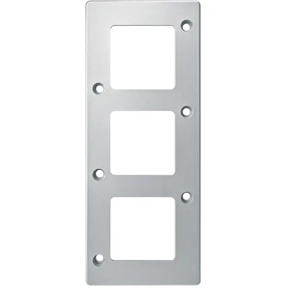 Schneider Electric - MTN480360 - Merten Anti-Vandalism 3g Frame Aluminium - 1