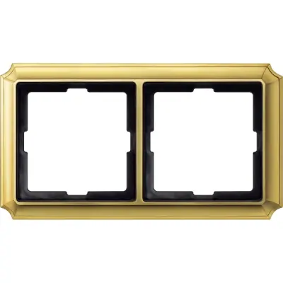 Schneider Electric - MTN483221 - Merten Sys-D Antique 2g Frame Plshd Brss - 1