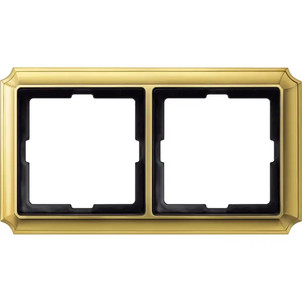 Schneider Electric - MTN483221 - Merten Sys-D Antique 2g Frame Plshd Brss - 1