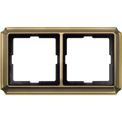 Schneider Electric - MTN483243 - Merten Sys-D Antique 2g Frame Ant Brass - 1
