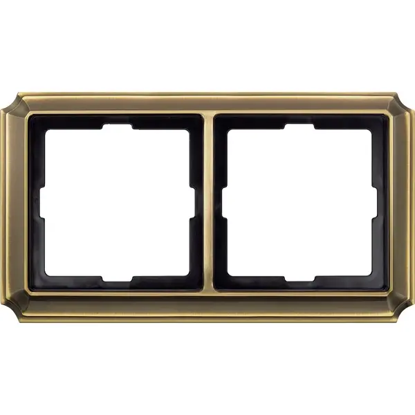 Schneider Electric - MTN483243 - Merten Sys-D Antique 2g Frame Ant Brass - 1