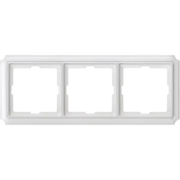 Schneider Electric - MTN483319 - Merten Sys-D Antique 3g Frame Plr Wht - 1