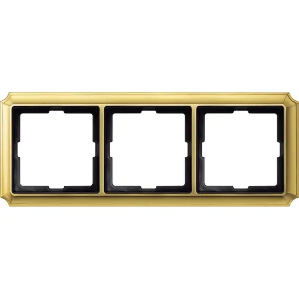 Schneider Electric - MTN483321 - Merten Sys-D Antique 3g Frame Plshd Brss - 1