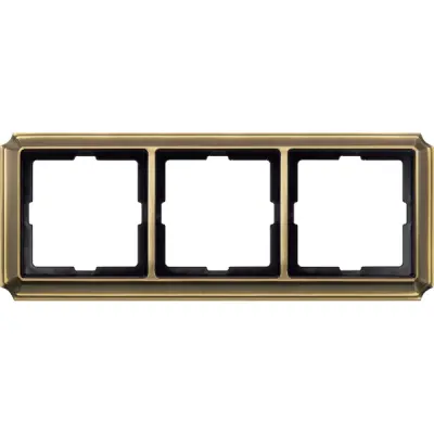 Schneider Electric - MTN483343 - Merten Sys-D Antique 3g Frame Ant Brass - 1