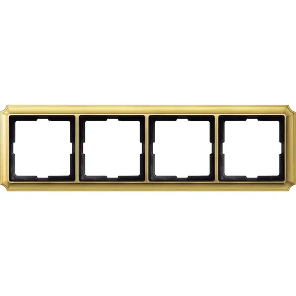 Schneider Electric - MTN483421 - Merten Sys-D Antique 4g Frame Plshd Brss - 1
