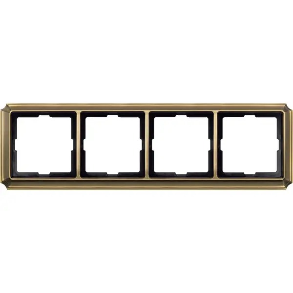 Schneider Electric - MTN483443 - Merten Sys-D Antique 4g Frame Ant Brass - 1