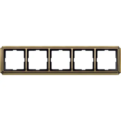 Schneider Electric - MTN483543 - Merten Sys-D Antique 5g Frame Ant Brass - 1