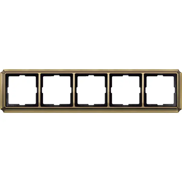 Schneider Electric - MTN483543 - Merten Sys-D Antique 5g Frame Ant Brass - 1