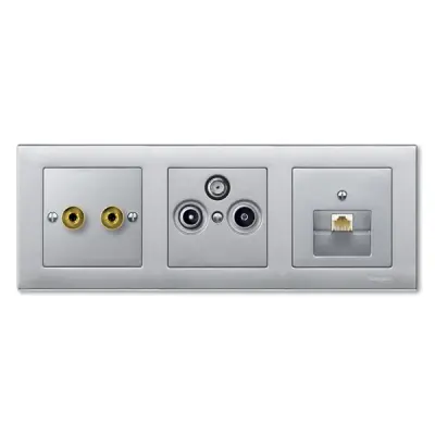 Schneider Electric - MTN486360 - Merten M-Plan 3g Frame Aluminium - 1