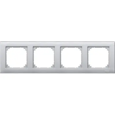 Schneider Electric - MTN486460 - Merten M-Plan 4g Frame Aluminium - 1