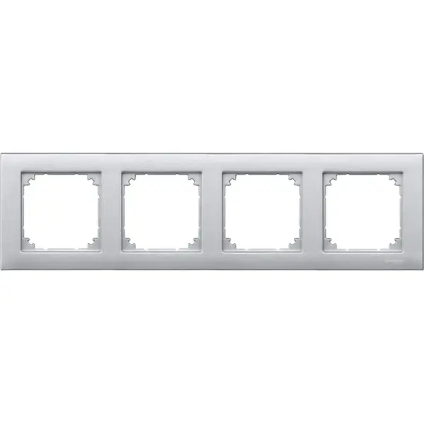 Schneider Electric - MTN486460 - Merten M-Plan 4g Frame Aluminium - 1