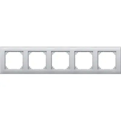 Schneider Electric - MTN486560 - Merten M-Plan 5g Frame Aluminium - 1
