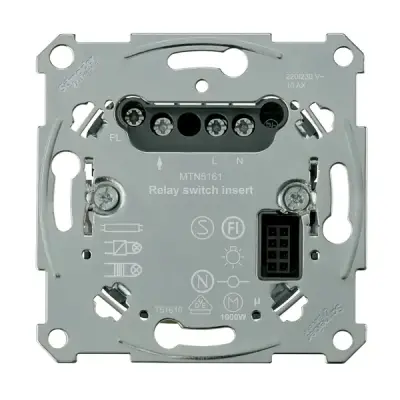 Schneider Electric - MTN5161-0000 - Merten Relay Switch 10AX 3-wire Insert - 1