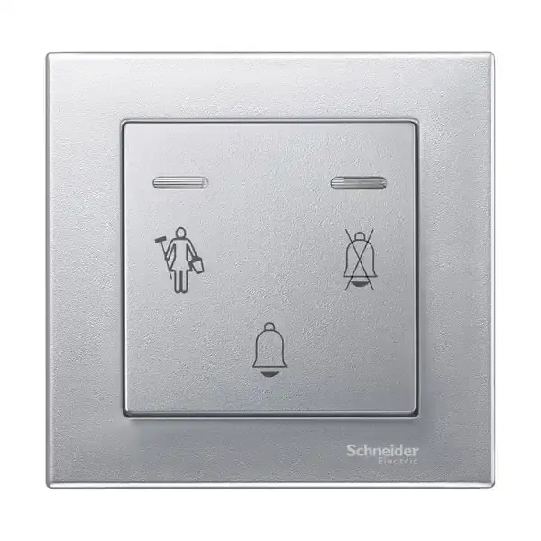 Schneider Electric - MTN587660 - Bell push-btn.w.LED-display TPm alu SysM - 1