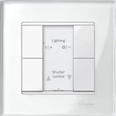 Schneider Electric - MTN617219 - KNX P-b 2g polar white System-M - 1