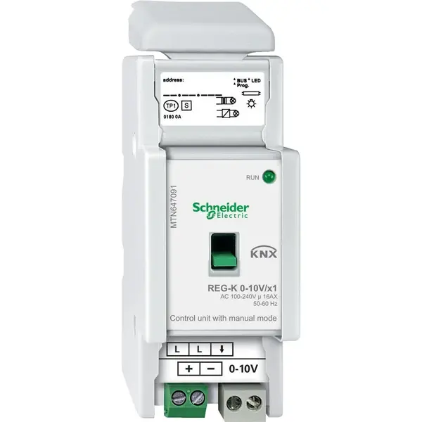 Schneider Electric - MTN647091 - KNX Cont. unit man. mod 1-10V 1 module - 1