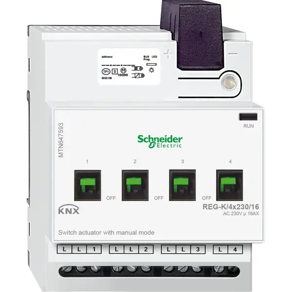 Schneider Electric - MTN647593 - KNX Sw. Act. man mod REG-K/4x/16 - 1