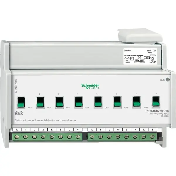 Schneider Electric - MTN647895 - KNX Sw. Act. cur. det. REG-K/8x/16 - 1