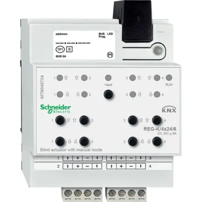 Schneider Electric - MTN648704 - KNX Blind Act. man. mod REG-K/4x/24V - 1
