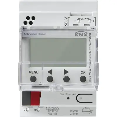 Schneider Electric - MTN6606-0008 - KNX year time switch REG-K/8x/800 - 1