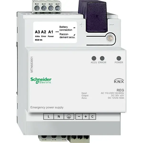 Schneider Electric - MTN683901 - KNX Em. Power Supply REG/640mA - 1
