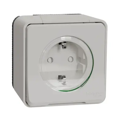 Schneider Electric - MUR39034 - Mureva outlet w sideE screwl surface wh - 1