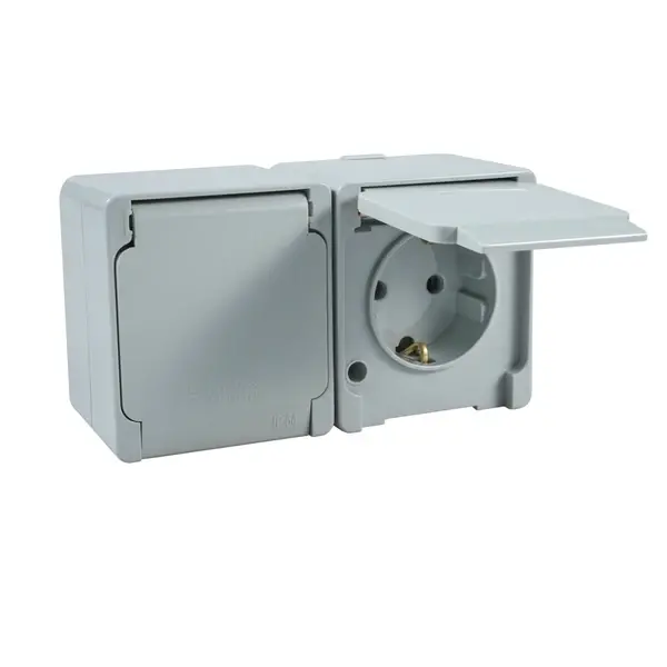 Schneider Electric - NML7500133 - Nemliyer Double Side-earth Socket Grey - 1