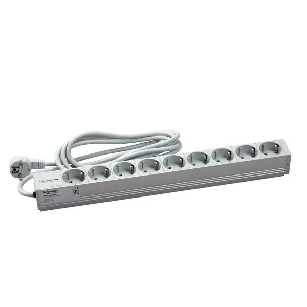 Schneider Electric - NSYAPU19S9 - 1U RAIL 9 SOCKETS 19