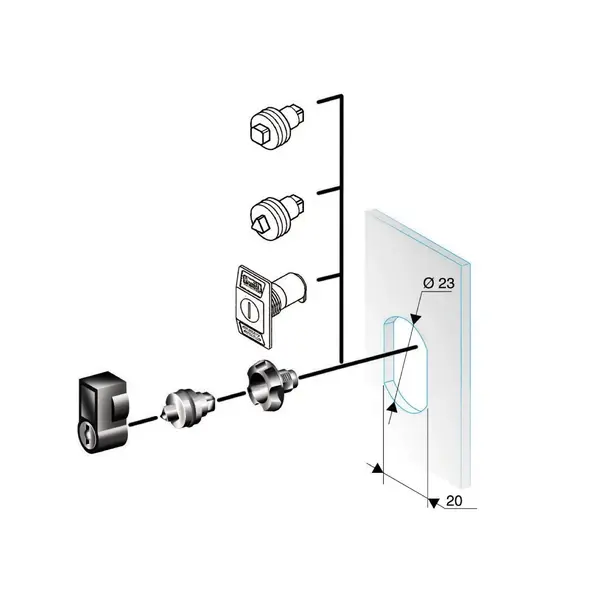 Schneider Electric - NSYTC7CRN - Square insert 7mm WM wnclosures - 1