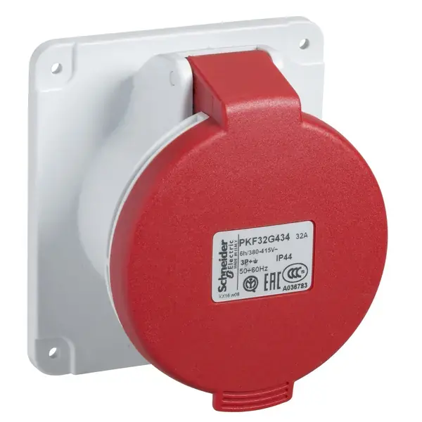 Schneider Electric - PKF32G434 - PrtKa 3P+E 32A 380-415V Panel Sckt IP44 - 1