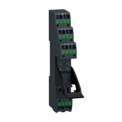 Schneider Electric - RGZE08P - RGZ push-in socket with clamp for RXG2 - 1