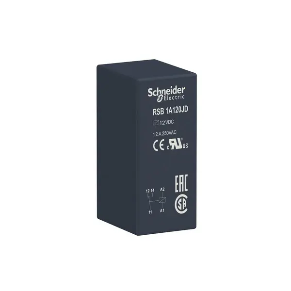 Schneider Electric - RSB1A120JD - PCB RELAY.1CO.12VDC - 1