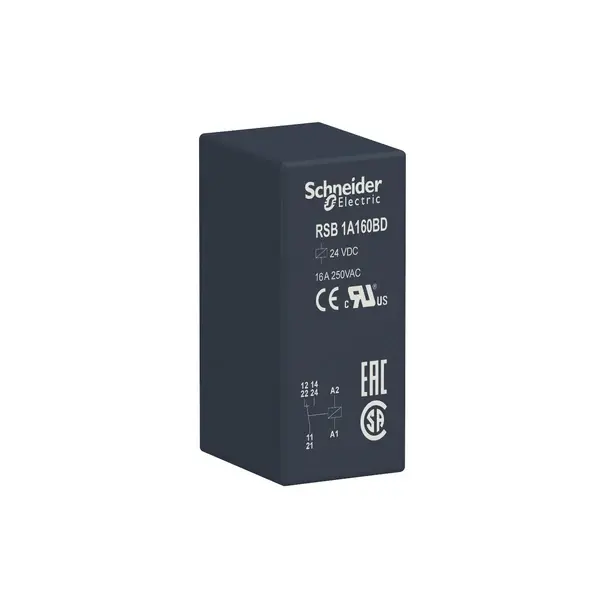 Schneider Electric - RSB1A160BD - PCB RELAY.1CO.24VDC - 1