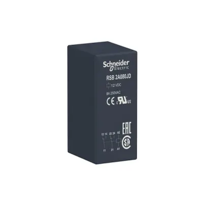 Schneider Electric - RSB2A080JD - PCB RELAY .2CO.12VDC - 1